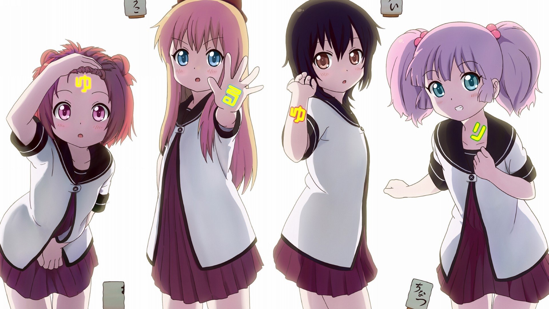 摇曳百合 少女 校园 搞笑 动漫 动漫卡通壁纸