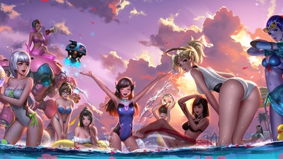 守望先锋泳装性感游戏壁纸4k