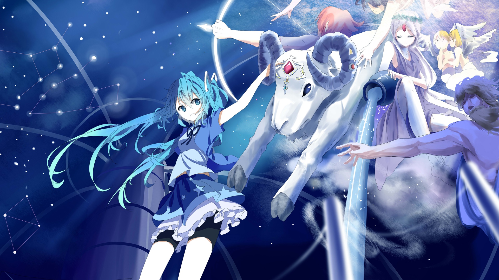 星座羊女神女孩微笑vocaloid初音未来4k壁纸壁纸星座壁纸图片 桌面壁纸图片 壁纸下载 元气壁纸