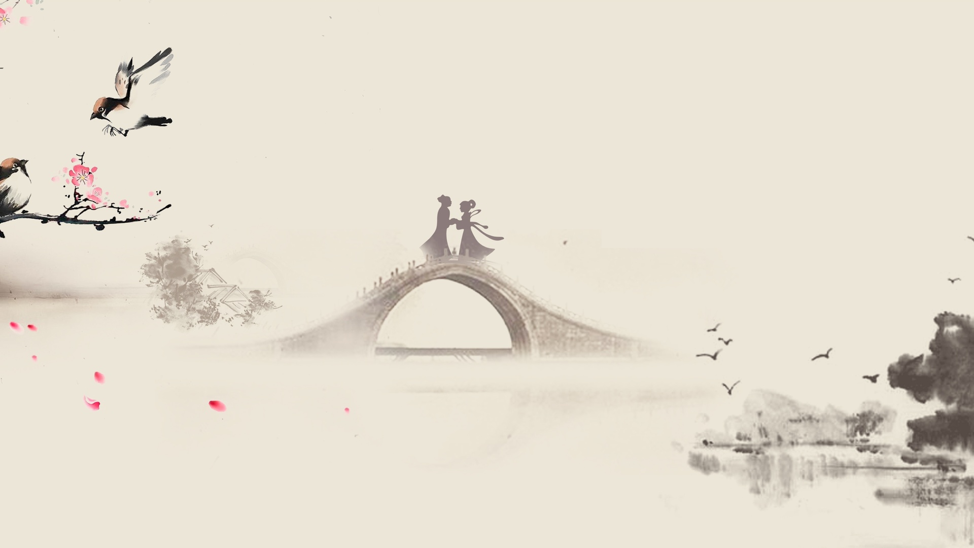 爱情七夕中国风水墨牛郎织女七夕情人节5k壁纸壁纸爱情壁纸图片 桌面壁纸图片 壁纸下载 元气壁纸