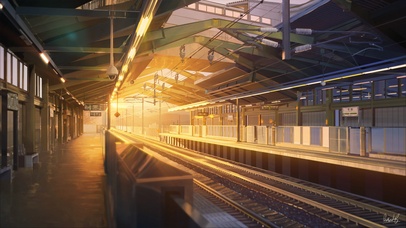 动漫高铁站图片图片